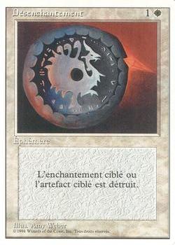 1994 Magic the Gathering Revised Edition French #NNO Désenchantement Front