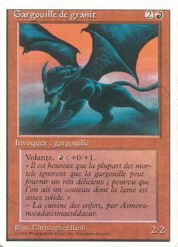 1994 Magic the Gathering Revised Edition French #NNO Gargouille de granit Front