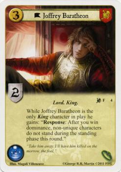 2011 FFG A Game of Thrones LCG: Lions of the Rock #4 Joffrey Baratheon Front