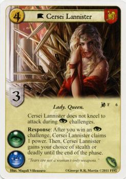 2011 FFG A Game of Thrones LCG: Lions of the Rock #6 Cersei Lannister Front
