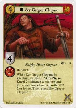 2011 FFG A Game of Thrones LCG: Lions of the Rock #10 Ser Gregor Clegane Front