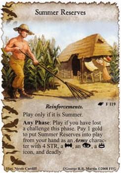 2009 FFG A Game of Thrones LCG: A Time of Ravens - Scattered Armies #119 Summer Reserves Front