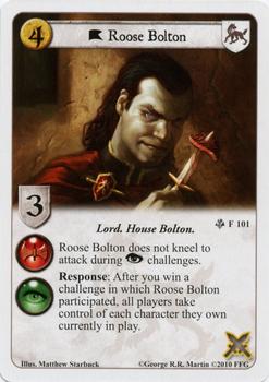 2010 FFG A Game of Thrones LCG: Brotherhood without Banners - Dreadfort Betrayal #101 Roose Bolton Front