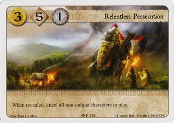 2010 FFG A Game of Thrones LCG: Brotherhood without Banners - Dreadfort Betrayal #120 Relentless Persecution Front
