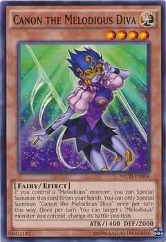 2014 Yu-Gi-Oh! The New Challengers #NECH-EN004 Canon the Melodious Diva Front