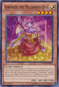 2014 Yu-Gi-Oh! The New Challengers #NECH-EN005 Serenade the Melodious Diva Front