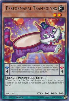 2014 Yu-Gi-Oh! The New Challengers 1st Edition #NECH-EN002 Performapal Trampolynx Front