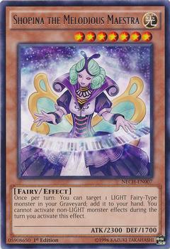 2014 Yu-Gi-Oh! The New Challengers 1st Edition #NECH-EN007 Shopina the Melodious Maestra Front
