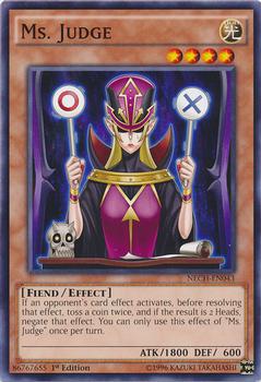 2014 Yu-Gi-Oh! The New Challengers 1st Edition #NECH-EN043 Ms. Judge Front