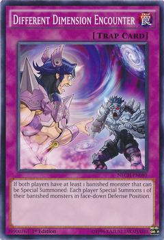 2014 Yu-Gi-Oh! The New Challengers 1st Edition #NECH-EN080 Different Dimension Encounter Front
