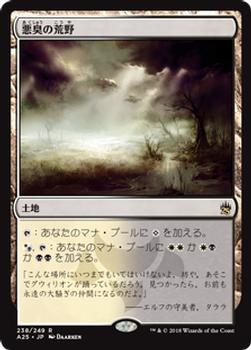 2018 Magic the Gathering Masters 25 Japanese #238 悪臭の荒野 Front
