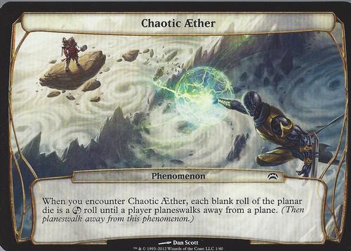 2012 Magic the Gathering Planechase 2012 - Oversized Planar Cards #1 Chaotic Aether Front