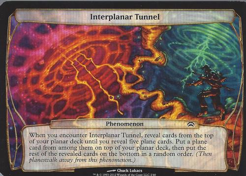 2012 Magic the Gathering Planechase 2012 - Oversized Planar Cards #2 Interplanar Tunnel Front