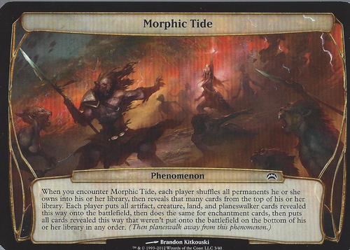 2012 Magic the Gathering Planechase 2012 - Oversized Planar Cards #3 Morphic Tide Front