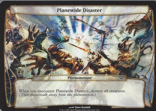 2012 Magic the Gathering Planechase 2012 - Oversized Planar Cards #5 Planewide Disaster Front