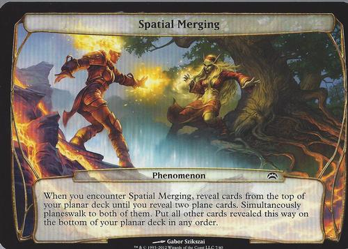 2012 Magic the Gathering Planechase 2012 - Oversized Planar Cards #7 Spatial Merging Front