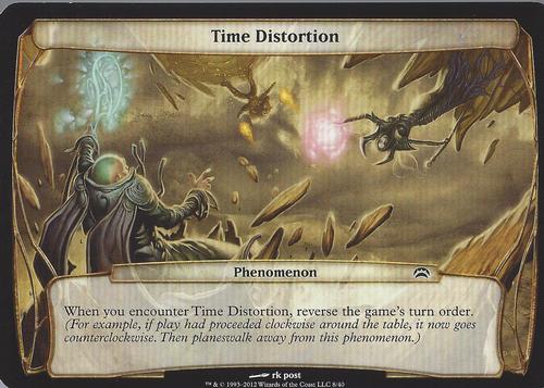 2012 Magic the Gathering Planechase 2012 - Oversized Planar Cards #8 Time Distortion Front