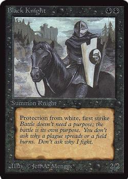1993 Magic the Gathering International Collectors' Edition #NNO Black Knight Front