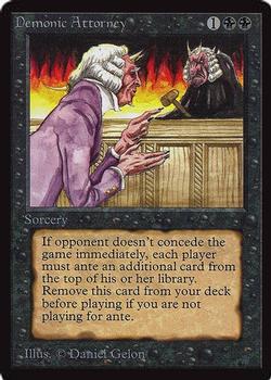 1993 Magic the Gathering International Collectors' Edition #NNO Demonic Attorney Front