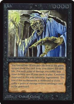 1993 Magic the Gathering International Collectors' Edition #NNO Lich Front