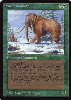 1993 Magic the Gathering International Collectors' Edition #NNO War Mammoth Front