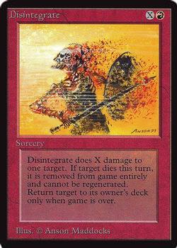 1993 Magic the Gathering International Collectors' Edition #NNO Disintegrate Front