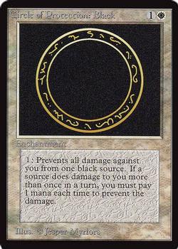 1993 Magic the Gathering International Collectors' Edition #NNO Circle of Protection: Black Front