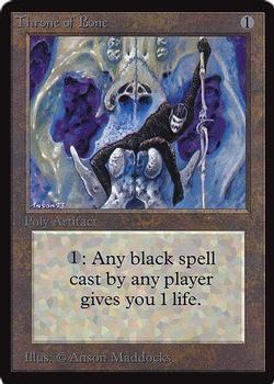 1993 Magic the Gathering International Collectors' Edition #NNO Throne of Bone Front