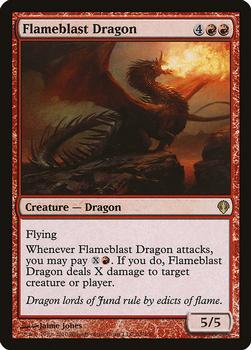2010 Magic the Gathering Archenemy #38 Flameblast Dragon Front