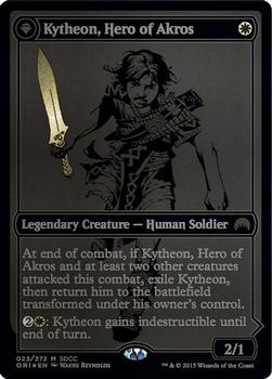 2015 Magic the Gathering San Diego Comic-Con #23 Kytheon, Hero of Akros / Gideon, Battle-Forged Front