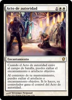 2013 Magic the Gathering Commander 2013 Spanish #1 Acto de autoridad Front