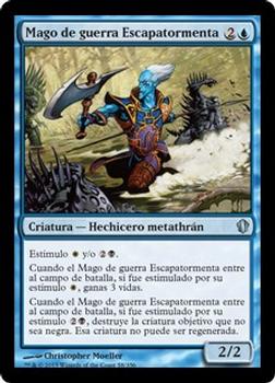 2013 Magic the Gathering Commander 2013 Spanish #58 Mago de guerra Escapatormenta Front