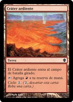 2013 Magic the Gathering Commander 2013 Spanish #325 Cráter ardiente Front