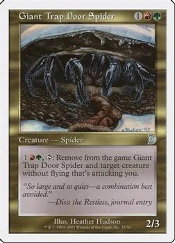 2001 Magic the Gathering Deckmasters 2001 #33 Giant Trap Door Spider Front