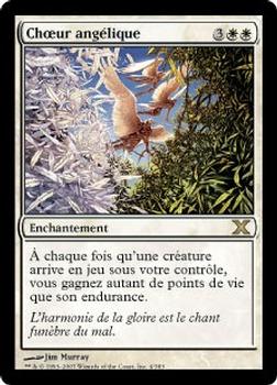 2007 Magic the Gathering 10th Edition French #4 Chœur angélique Front