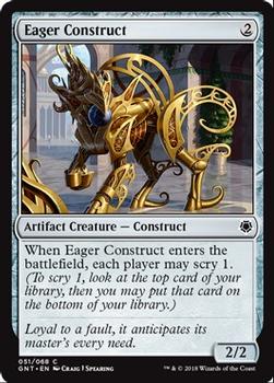 2018 Magic the Gathering Game Night #51 Eager Construct Front
