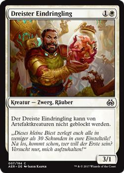 2017 Magic the Gathering Aether Revolt German #7 Dreister Eindringling Front