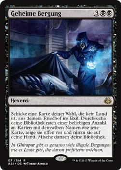 2017 Magic the Gathering Aether Revolt German #71 Geheime Bergung Front