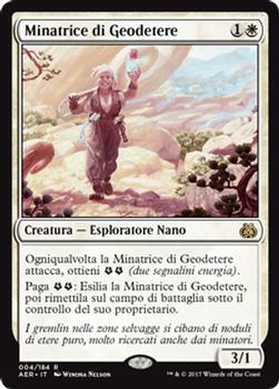 2017 Magic the Gathering Aether Revolt Italian #4 Minatrice di Geodetere Front