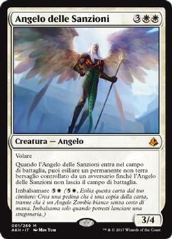 2017 Magic the Gathering Amonkhet Italian #1 Angelo delle Sanzioni Front