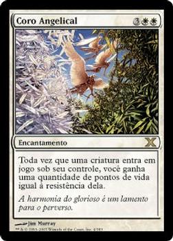 2007 Magic the Gathering 10th Edition Portuguese #4 Coro Angelical Front