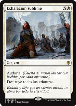 2016 Magic the Gathering Commander Spanish #5 Exhalación sublime Front