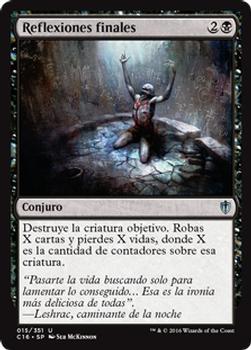 2016 Magic the Gathering Commander Spanish #15 Reflexiones finales Front