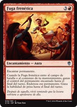2016 Magic the Gathering Commander Spanish #18 Fuga frenética Front