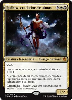 2016 Magic the Gathering Commander Spanish #39 Rafhos, cuidador de almas Front