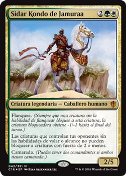 2016 Magic the Gathering Commander Spanish #42 Sidar Kondo de Jamuraa Front