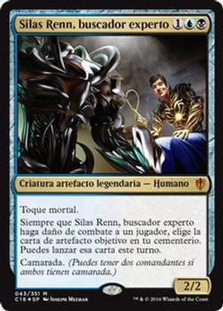 2016 Magic the Gathering Commander Spanish #43 Silas Renn, buscador experto Front