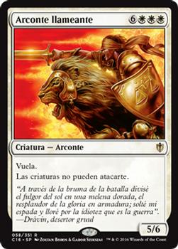 2016 Magic the Gathering Commander Spanish #58 Arconte llameante Front