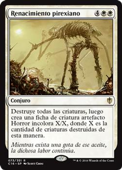 2016 Magic the Gathering Commander Spanish #73 Renacimiento pirexiano Front