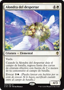 2016 Magic the Gathering Commander Spanish #74 Alondra del despertar Front